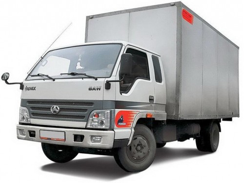 Характеристики грузового фургона BAW Fenix 1065 3.2 MT BJ1065Y (05.2005 - 02.2013): фото, размеры, грузоподъемность, масса, скорость, двигатель, топливо, отзывы