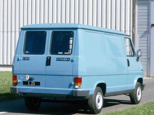 Характеристики цельнометаллического фургона Citroen C25 2.0 MT L1H2 (10.1981 - 01.1994): фото, размеры, грузоподъемность, масса, скорость, двигатель, топливо, отзывы