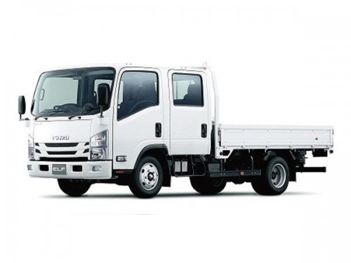 Характеристики грузового автомобиля Isuzu Elf 3.0 Double Cab Standard Cabin Standard Body Full Flat Low 2t ST (10.2018 - 02.2021): фото, грузоподъемность, масса, скорость, двигатель, топливо, отзывы