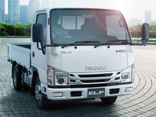 Характеристики грузового автомобиля Isuzu Elf 3.0 Double Cab Standard Cabin Standard Body Flat Low 1.75t SG (03.2021 - н.в.): фото, грузоподъемность, масса, скорость, двигатель, топливо, отзывы