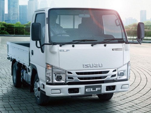 Характеристики грузового автомобиля Isuzu Elf 3.0 Single Cab Standard Cabin Standard Body Full Flat Low Single Tire 1.55t ST 4WD (03.2021 - н.в.): фото, грузоподъемность, масса, скорость, двигатель, топливо, отзывы