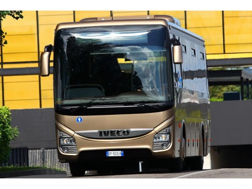Характеристики автобуса Iveco Crossway 8.7 AT6 Line/Pop/Pro 12.1 (03.2013 - н.в.): фото, места, схема, вместимость, скорость, двигатель, топливо, масса, отзывы