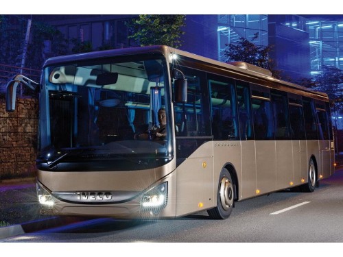 Характеристики автобуса Iveco Crossway 6.7 AT6 Line/Pop 12.1 (03.2013 - н.в.): фото, места, схема, вместимость, скорость, двигатель, топливо, масса, отзывы