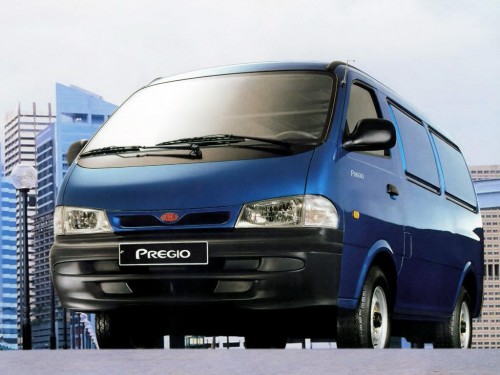 Характеристики грузового фургона Kia Pregio 2.7 MT Van (01.1998 - 10.2002): фото, размеры, грузоподъемность, масса, скорость, двигатель, топливо, отзывы
