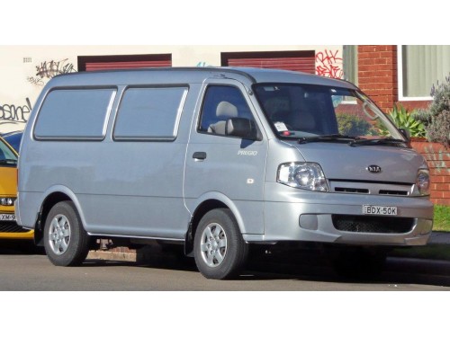 Характеристики грузового фургона Kia Pregio 2.5 MT Van (12.2003 - 11.2005): фото, размеры, грузоподъемность, масса, скорость, двигатель, топливо, отзывы