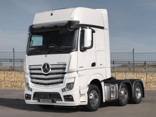 Характеристики седельного тягача Mercedes-Benz Actros 6x4 10.7 Powershift-12 6x4 Actros 2640 LS Air 3250 (07.2011 - н.в.): фото, размеры, грузоподъемность, масса, скорость, двигатель, топливо, отзывы