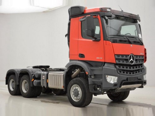 Характеристики седельного тягача Mercedes-Benz Arocs 6x6 10.7 PowerShift-12 6x6 Arocs 3333 AS Leaf 3600 (01.2013 - н.в.): фото, размеры, грузоподъемность, масса, скорость, двигатель, топливо, отзывы