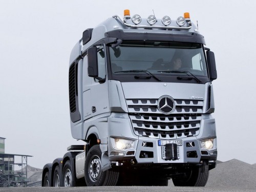 Характеристики тягача Mercedes-Benz Arocs 8x2 10.7 Powershift-12 8x2/4 Arocs 3253 L ENA Air 4250 (01.2013 - н.в.): фото, размеры, грузоподъемность, масса, скорость, двигатель, топливо, отзывы