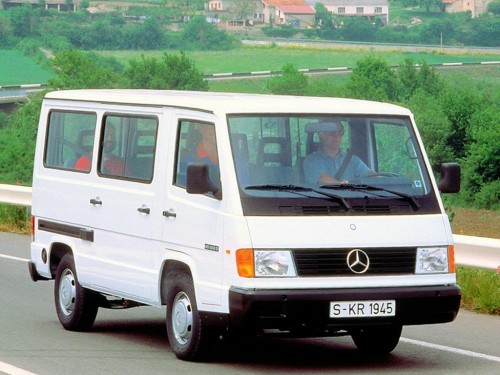 Характеристики автобуса Mercedes-Benz MB100 2.0D MT L1H2 (06.1991 - 02.1996): фото, места, схема, вместимость, скорость, двигатель, топливо, масса, отзывы