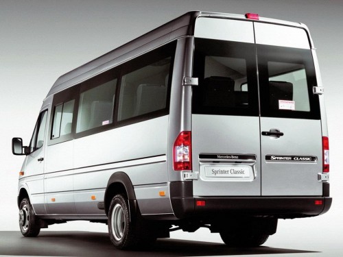 Характеристики грузового фургона Mercedes-Benz Sprinter Classic 411 CDI RWD MT L2 Crew Bus 4.6т. (17+5+1) (07.2013 - 07.2018): фото, размеры, грузоподъемность, масса, скорость, двигатель, топливо, отзывы