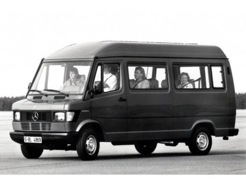Характеристики автобуса Mercedes-Benz T1 207 D AT L3H1 (08.1977 - 10.1985): фото, места, схема, вместимость, скорость, двигатель, топливо, масса, отзывы