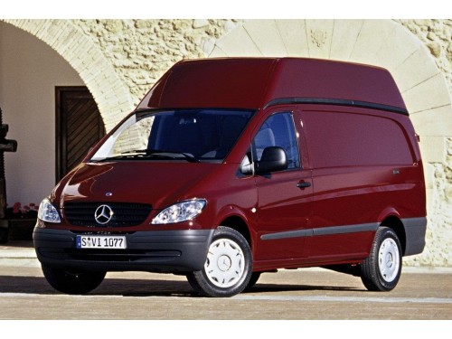 Характеристики грузового фургона Mercedes-Benz Vito 115 CDI MT L2H1 (08.2003 - 02.2010): фото, размеры, грузоподъемность, масса, скорость, двигатель, топливо, отзывы