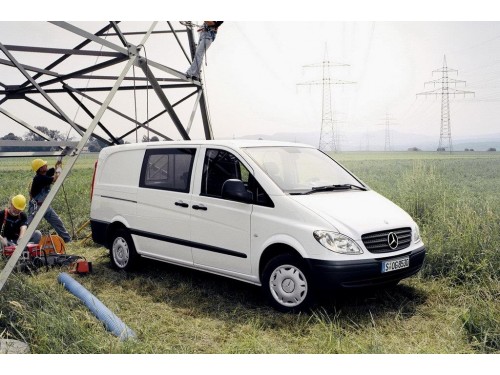 Характеристики грузового фургона Mercedes-Benz Vito 109 CDI MT L1H1 Mixto (08.2003 - 04.2007): фото, размеры, грузоподъемность, масса, скорость, двигатель, топливо, отзывы