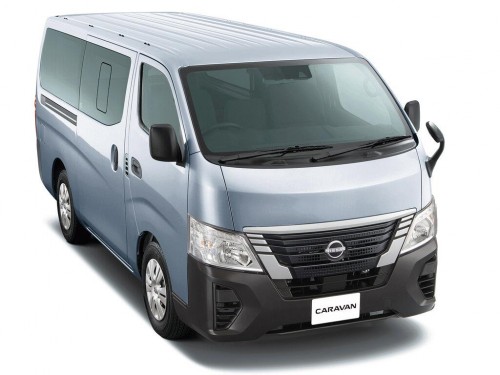 Характеристики цельнометаллического фургона Nissan Caravan 2.5 EX Super Long Body High Roof Low Floor (5 door 3 seat) 4WD (10.2021 - н.в.): фото, размеры, грузоподъемность, масса, скорость, двигатель, топливо, отзывы