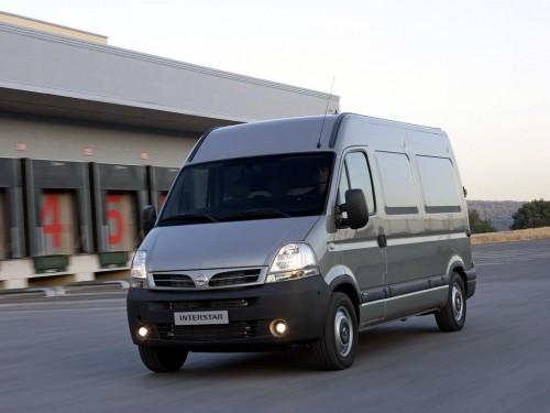 Характеристики грузового фургона Nissan Interstar 2.5 dCi AT Cargo Van L1H2 3.5t Premium (02.2007 - 02.2010): фото, размеры, грузоподъемность, масса, скорость, двигатель, топливо, отзывы