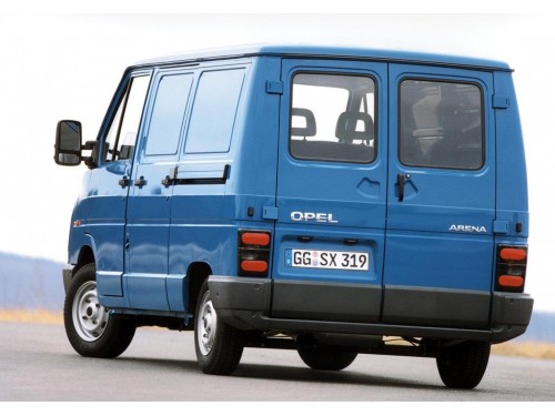 Характеристики грузового фургона Opel Arena 1.9D MT Kasten (12.1997 - 02.2000): фото, размеры, грузоподъемность, масса, скорость, двигатель, топливо, отзывы