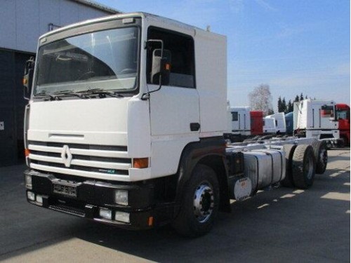 Характеристики тягача Renault Major 12.0 AMT 6x2 R420 ti 24T Highliner 4300 (02.1992 - 12.1996): фото, размеры, грузоподъемность, масса, скорость, двигатель, топливо, отзывы