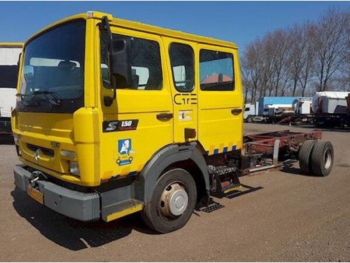 Характеристики тягача Renault Midliner 4.1 MT 4x2 S 150 7.5T Sleeper cab 2700 (01.1995 - 01.2000): фото, размеры, грузоподъемность, масса, скорость, двигатель, топливо, отзывы