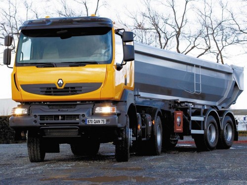 Характеристики седельного тягача Renault Kerax 10.8 MT 4x2 Sleeper cab 3500 (06.2009 - 12.2014): фото, размеры, грузоподъемность, масса, скорость, двигатель, топливо, отзывы