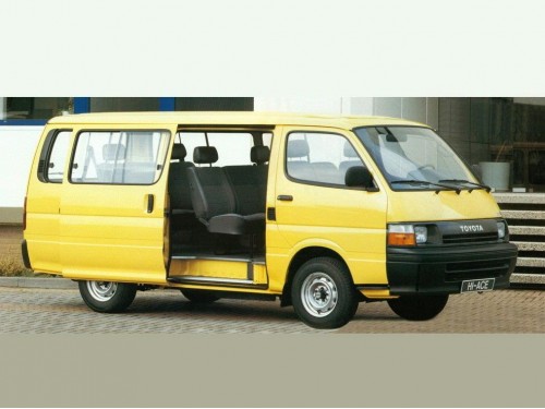 Характеристики автобуса Toyota Hiace 2.4 MT Commuter 15 Seats (08.1989 - 07.1998): фото, места, схема, вместимость, скорость, двигатель, топливо, масса, отзывы