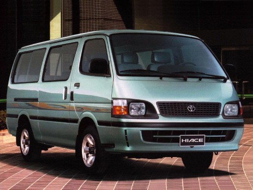 Характеристики автобуса Toyota Hiace 2.4 MT Commuter 15 Seats (08.1998 - 08.2004): фото, места, схема, вместимость, скорость, двигатель, топливо, масса, отзывы