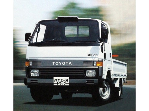 Характеристики грузового автомобиля Toyota Hiace 1.6 Single-Just-Low Single-Cab 1.0t (08.1985 - 07.1989): фото, грузоподъемность, масса, скорость, двигатель, топливо, отзывы